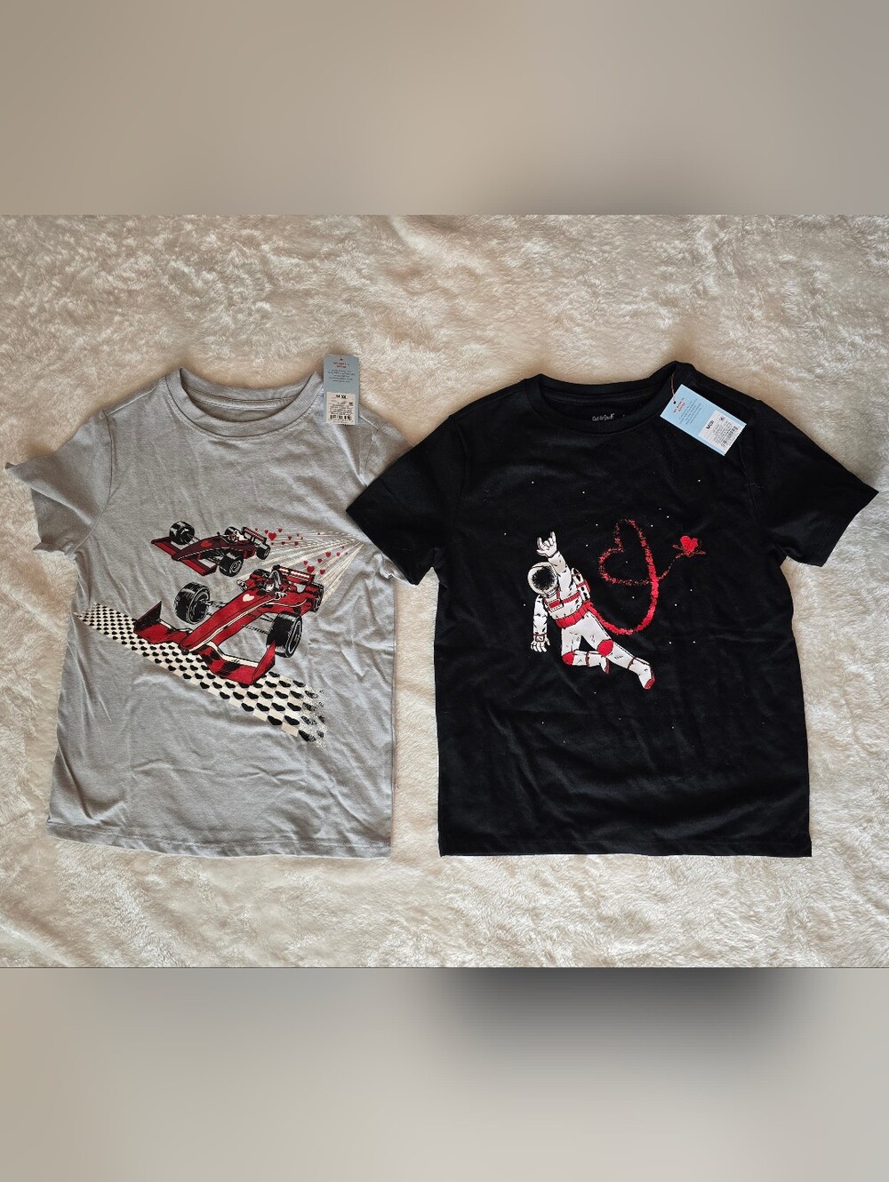Kids Graphic Tee Bundle - Astronaut, Heart, Cars
